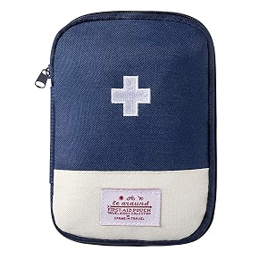 house of quirk nylon first aid bagempty first aid pouchmini portable medical bag for outdoor camping hiking travel emergencymultifunction emergency medicine storage navy blue