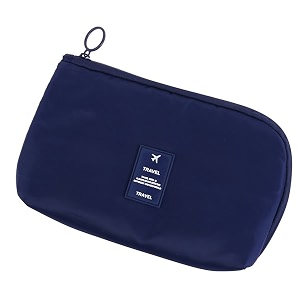 house of quirk polyester multi-function portable digital product storage bag electronic accessories travel data organizer cable organizer pouch shock-proof charger data line bag - grey dark blue