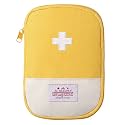 House of Quirk Nylon Oxford First Aid Bag, Empty First Aid Pouch, Mini Portable Medical Bag For Outdoor Camping Hiking Travel Emergency, Multifunction Emergency Medicine Storage (Yellow)