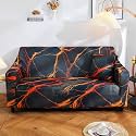 House of Quirk Polyester Spandex Printed Sofa Cover Big Elasticity Cover Stretch Universal Sofa Slipcovers (Dark Sunrise, Single Seater), Rose