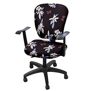 house of quirk polyester snapdex stretch print computer office chair cover removable washable universal desk rotating chair slipcover beige diamond pack of 1