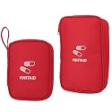 House of Quirk Portable First Aid Empty Kit Pouch mergency Survival Bag Medicine Bag for Home Office Travel Camping Sport Backpacking Hiking Cycling Gym (Set of 2, Small + Large, Red)