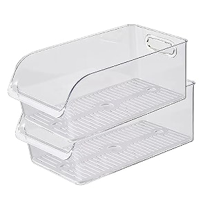 house of quirk refrigerator drawer transparent high capacity organization opening type drawer vegetable fruit beverage desktop holder transparent 2