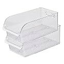 House of Quirk Refrigerator Drawer Transparent High Capacity Organization Opening Type Drawer Vegetable Fruit Beverage Desktop Holder (Transparent) (2)