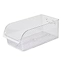 House of Quirk Refrigerator Drawer Transparent High Capacity Organization Opening Type Drawer Vegetable Fruit Beverage Desktop Holder (Transparent) (1)
