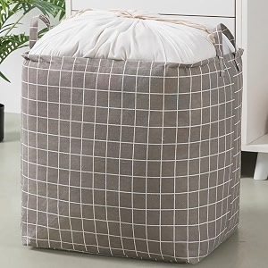 house of quirk square storage baskets waterproof canvas children laundry nursery hamper for shelves gift baskets toy organizer room dcor 100 litre grey check