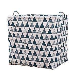 house of quirk square storage baskets waterproof canvas children laundry nursery hamper for shelves gift baskets toy organizer room dcor 100 litre grey triangle