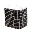 House of Quirk Square Storage Baskets Waterproof Canvas Children Laundry Nursery Hamper for Shelves Gift Baskets Toy Organizer Room Décor (100 Litre, White Pineapple)