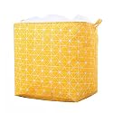 House of Quirk Square Storage Baskets Waterproof Canvas Children Laundry Nursery Hamper for Shelves Gift Baskets Toy Organizer Room Décor (100 Litre, Black Check)