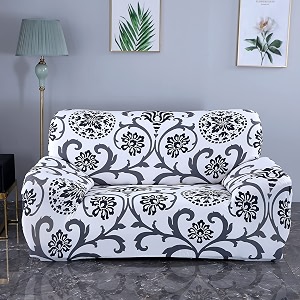 house of quirk universal double seater sofa cover big elasticity cover for couch flexible 140 gsm sofa slipcover whitegrey demask 145-185cm
