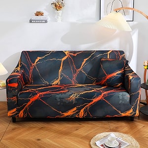 house of quirk polyester spandex printed sofa cover big elasticity cover stretch universal sofa slipcovers dark sunrise double seater rose