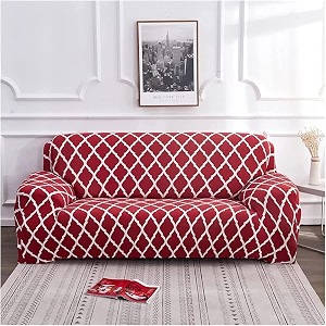 house of quirk universal double seater sofa cover big elasticity cover for couch flexible 140 gsm sofa slipcover maroon diamond 145-185cm