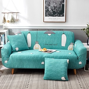 house of quirk universal double seater sofa cover big elasticity cover for couch flexible 140 gsm sofa slipcover green lamp 145-185cm