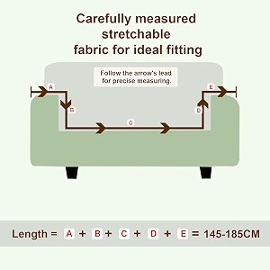 house of quirk universal double seater sofa cover big elasticity cover for couch flexible 140 gsm sofa slipcover backwood green 145-185cm