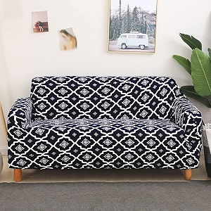 house of quirk universal double seater sofa cover big elasticity cover for couch flexible 140 gsm sofa slipcover jaipur blue 145-185cm