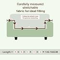House of Quirk Universal Double Seater Sofa Cover Big Elasticity Cover for Couch Flexible 140 GSM Sofa Slipcover (Grey Trio, 145-185cm)