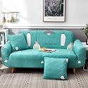 House of Quirk Universal Double Seater Sofa Cover Big Elasticity Cover for Couch Flexible 140 GSM Sofa Slipcover (Green Lamp, 145-185cm)