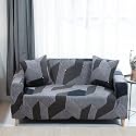 House of Quirk Universal Double Seater Sofa Cover Big Elasticity Cover for Couch Flexible 140 GSM Sofa Slipcover (Grey Prism, 145-185cm)