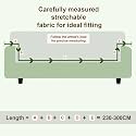 House of Quirk Universal Four Seater Sofa Cover Big Elasticity Cover for Couch Flexible 140 GSM Sofa Slipcover (Light Blue Tropical, 230-300cm)