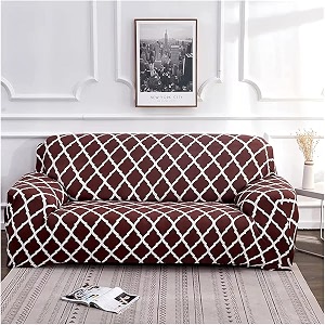 house of quirk universal single seater sofa cover big elasticity cover for couch flexible 140 gsm sofa slipcover brown diamond 90-145cm