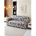 House of Quirk Universal Single Seater Sofa Cover Big Elasticity Cover for Couch Flexible 140 GSM Sofa Slipcover (Blue Demask, 90-145cm)