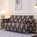 House of Quirk Universal Single Seater Sofa Cover Big Elasticity Cover for Couch Flexible 140 GSM Sofa Slipcover (Cambric Black, 90-145cm)