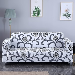 house of quirk universal triple seater sofa cover big elasticity cover for couch flexible 140 gsm sofa slipcover whitegrey demask 185-230cm