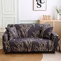 House of Quirk Universal Triple Seater Sofa Cover Big Elasticity Cover for Couch Flexible 140 GSM Sofa Slipcover (Plumb Branch, 185-230cm)