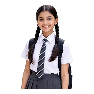 house of white amp black  school uniform half sleeve white shirt  formal uniform shirts for girls  kids school wear  readymade stitched shirt for students