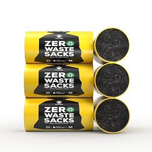 house wrap medium garbage bags 180 pieces  19 x 21 inches  black  7-8 kg capacity  eco-friendly amp leak proof  ideal for home office amp pet use