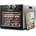 Household Food Dehydrators Machine with 8 Stainless Steel Trays Hold 10 lb Meats 24 H Digital Timer 194 °F Temperature Control Commercial Dryer for Jerky Meat Herb Fruit Vegetables Beef Black Knight