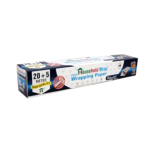 25 meters food wrapping paper roll - premium non-stick butter wrapping paper food wrapping paper re-heatable non stick paper oven safe parchment