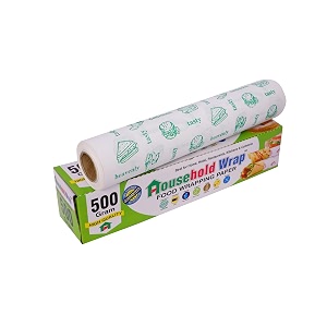 500 gram food wrapping paper roll - premium non-stick butter wrapping paper food wrapping paper re-heatable non stick paper oven safe parchment - standard