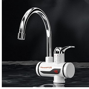 househub instant water heater tap get hot water at 45-65c in 2 seconds with led screen winter hot water tap for kitchen bathroom surface mounted