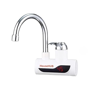 househub instant water heater tap get hot water at 45-65c in 2 seconds with led screen winter hot water tap for kitchen bathroom wall mounted