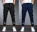 HouseOfCommon Solid Men Black Dark Blue Track