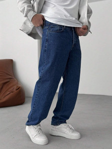 HouseOfCommon Straight Fit Men Dark Blue Jeans