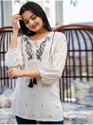 HouseOfCommon Women Embroidered Polka Print Straight Kurta