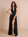 HouseOfCommon Women Fit and Flare Black MaxiFull