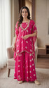 HouseOfCommon Women Kaftan Palazzo Ethnic Jacket Set