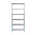 HOUSEOMATIC Stainless Steel Multifunctional/Multipurpose Storage Shelves/Rack/Stand for Home/Office/Kitchen/Balcony/Bathroom/Study Room (Cyan Blue) (6 Layer)