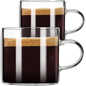 Houseware Espresso Cups Set 150ML Glass Espresso