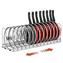 Housolution Pot and Pan Lid Organizer Holder Storage Rack, Silver