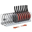 Housolution Pot and Pan Lid Organizer Holder Storage Rack, Grey