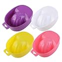 Housoutil Nail Soak Bowls, 2 Pack Plastic Manicure Trays, Random Color
