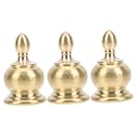 Housoutil 3pcs Table Lamp Accessories Lamp Finial Cap Knob Lamp Shade Finial Lamp Shades Finials Caps Retro Lamp Finials Light Fixture Screws Floor Internal Teeth Copper Lamp Cover