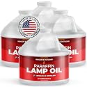 Houswise Premium Liquid Paraffin Lamp Oil for Indoor Use (4 x 1 Gallon) - Indoor Smokeless Odorless Paraffin Oil Fuel for Lamps, Lantern, Candle