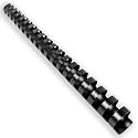 HOUYEE 3/4 Inch Plastic Binding Comb 19 Ring, 150 Sheet Capacity, Letter Size Black Comb Binding Spines (50 Pack)