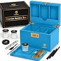 HOVANZO Premium Large Bamboo Storage Box with