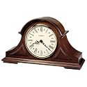 Howard Miller Burton II Mantel Clock – Windsor Finish, Triple-Chime Quartz Movement, Roman Numerals, Volume Control, Nighttime Shutoff